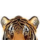 Rug Hand Tufted Woolen Tiger Face Rug